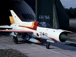 MiG-21 bývalého východonmeckého letectva se znaky Luftwaffe po znovusjednocení...