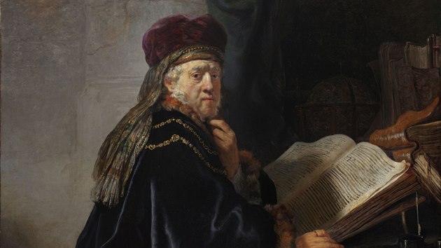 Rembrandt Harmensz. van Rijn, Učenec v pracovně, 1634 (Z vstavy Rembrandt: Portrt lovka)