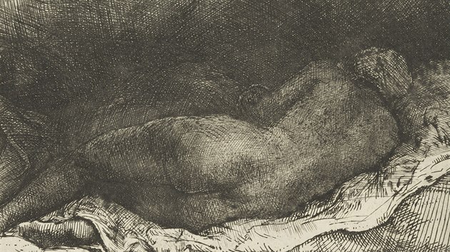 Rembrandt van Rijn, La Negresse couchee, 1658 (Z vstavy Rembrandt: Portrt lovka)