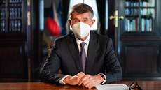 Premiér Andrej Babi pednesl projev ke stávající situaci kolem epidemie nemoci...