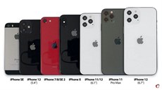 Porovnání velikostí iPhone 12