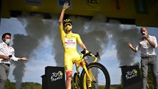 VE LUTÉ. Tadej Pogaar ped startem poslední etapy Tour de France.