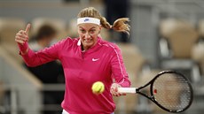 Petra Kvitová bhem prvního kola tenisového Roland Garros.