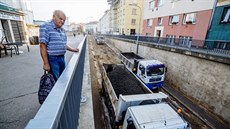 Oprava tramvajové trati na Pankráci (podzim 2020)