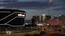 Pohled na stadion Allegiant Stadium, domov fotbalist Las Vegas Raiders