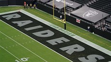 Pohled na stadion Allegiant Stadium, domov fotbalist Las Vegas Raiders