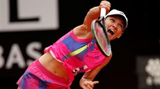 Simona Halepová bojuje ve finále turnaje v Římě.