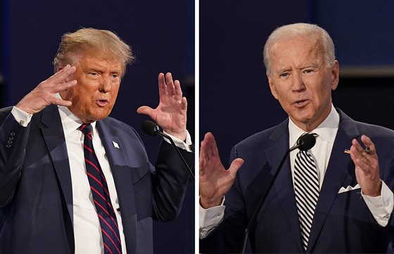 Prezident Donald Trump v pedvolební debat s Joem Bidenem (30. záí 2020)