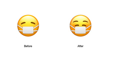 Zmna smajlíku s roukou v nové verzi operaního systému od Applu.