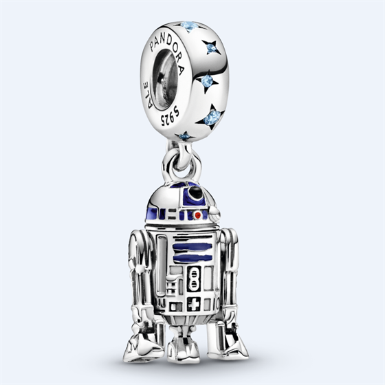 Přívěsek C-3PO s pohyblivou hlavou.