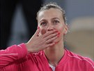 Petra Kvitová po postupu do tvrtfinále Roland Garros.
