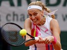 Bekhend Petry Kvitové ve tvrtfinále Roland Garros