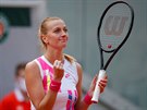Petra Kvitová slaví postup do semifinále Roland Garros.