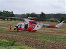 U nehody zasahovali i lete�t� z�chran��i.