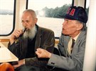 Zden�k Rotrekl (vpravo) a Zeno Kapr�l na Lodi liter�t� (90.l�ta)