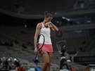 Karolína Plíková bhem 2. kola Roland Garros.