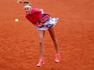 eská tenistka Petra Kvitová v osmifinálovém souboji s íankou ang uaj.