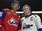 Alexis Lafreniére (vpravo) je jednikou draftu NHL, Quinton Byfield dvojkou.