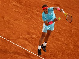 �pan�l Rafael Nadal b�hem �tvrtfinále Roland Garros.