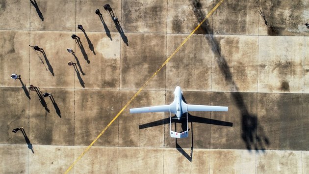 Tureck bojov dron Bayraktar TB2 na Severnm Kypru (19. prosince 2020)