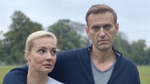 Alexej Navalnyj s manželkou Julií (6. března 2020)