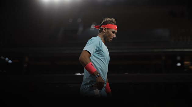panl Rafael Nadal bhem tvrtfinle Roland Garros.