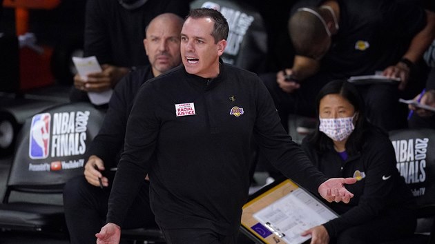 Frank Vogel, trenr Los Angeles Lakers, bhem druhho finle NBA