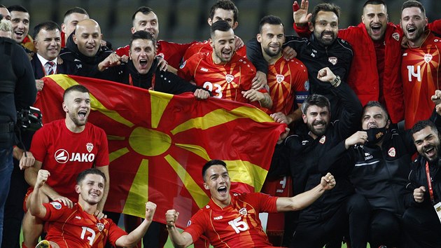 Fotbalist Severn Makedonie slav vhru.