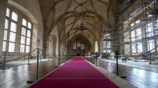 Na Praském hrad pokraovala 5. íjna 2020 rekonstrukce Vladislavského sálu....