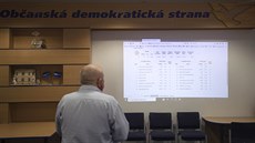 Komorní atmosféra panovala ve volebním tábu ODS.