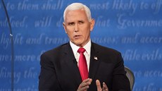 Viceprezident Mike Pence pi debat v Salt Lake City (7. íjna 2020)