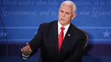 Americký viceprezident Mike Pence pi viceprezidentské debat v Salt Lake City...