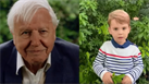David Attenborough a princ George, princezna Charlotte a princ Louis (3. října...