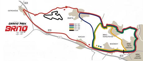 Mapa variant brnnskho Masarykova okruhu