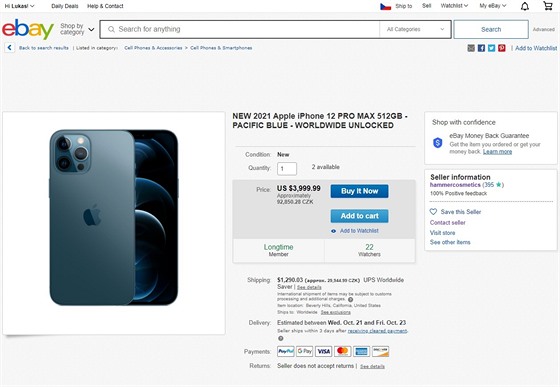 Překupníci nabízejí na eBayi nové iPhony 12 za mnohonásobně vyšší ceny.