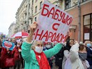 Protivládní protest senior v bloruském Minsku (12. íjna 2020)
