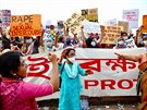 Protesty proti znásilnní v Bangladéi. (9.íjna 2020)