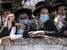 Ultraortodoxní idovtí chlapci v Izraeli (5. íjna 2020)