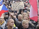 Na Staromstskm nmst v Praze zaal protest namen proti zmatenm...