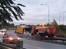 Pevrcen kamion na Praskm okruhu. (15.10.2020)