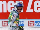 Ester Ledecká v cíli obího slalomu v Söldenu