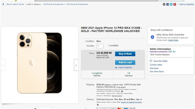 Překupníci nabízejí na eBayi nové iPhony 12 za mnohonásobně vyšší ceny.