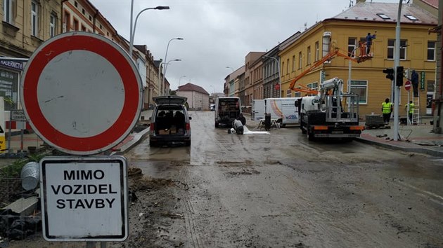 Dal etapa rekonstrukce Budjovick ulice bude brzy hotov.