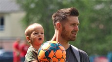 První letní trénink fotbalového FK Ústí nad Labem navštívil se synem i Jiří...