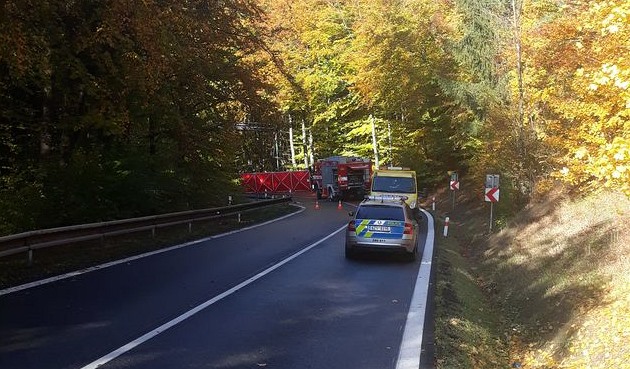 Auto na Zlínsku po nárazu do stromu začalo hořet. Zemřely dvě ženy