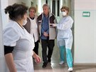 Pacienti na klinice infekních nemocí ve Stpanakertu v Náhorním Karabachu....