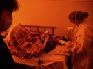 Pacient s koronavirem leí na klinice infekních nemocí ve Stpanakertu v...