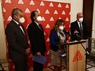 Bohuslav Svoboda (zleva), Miloslav Janulík, Vra Adámková a Zdenk Kabátek na...