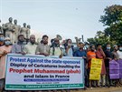 Muslimové v Bangladéi vyzývají k bojkotu francouzských výrobk za optovné...