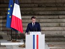 Francouzi vetn prezidenta Emmanuela Macrona na Sorbonn uctili památku...